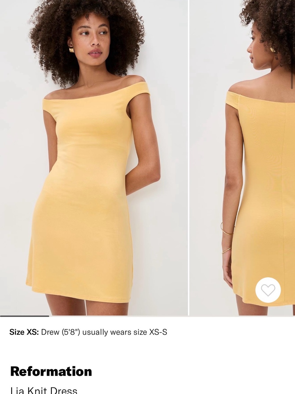 NWT Reformation Knit Mini Dress